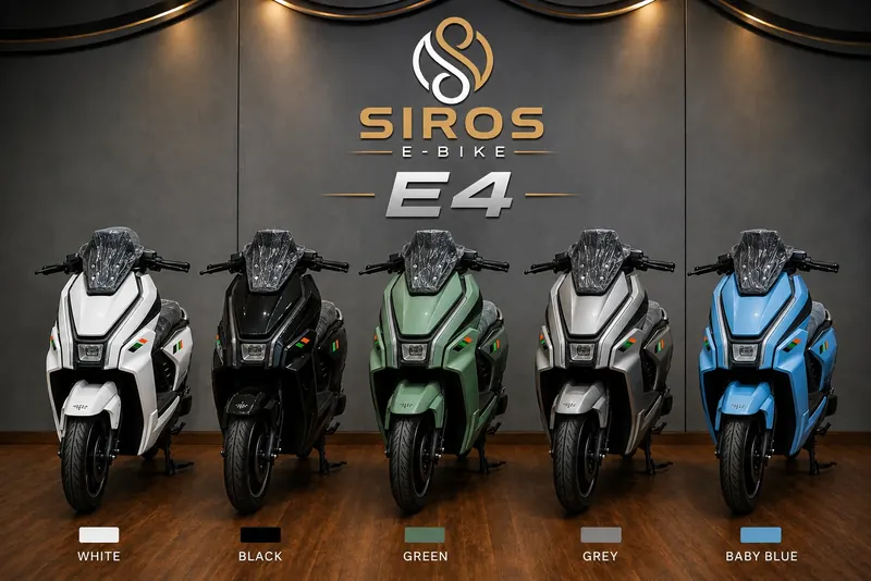 SIROS E4 in white, black, green, grey and baby blue