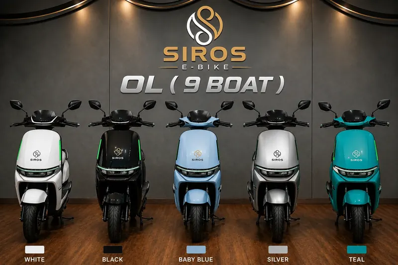 SIROS OL in white, black, baby blue, silver and teal